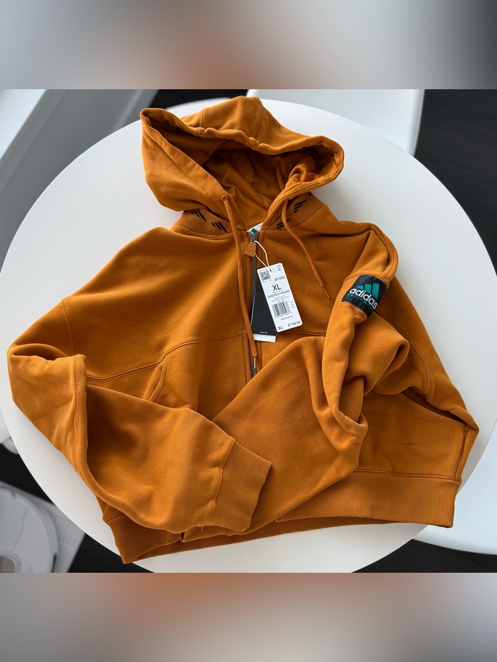 NEW ADIDAS EQUIPMENT CROPPED HOODIE SIZE XL